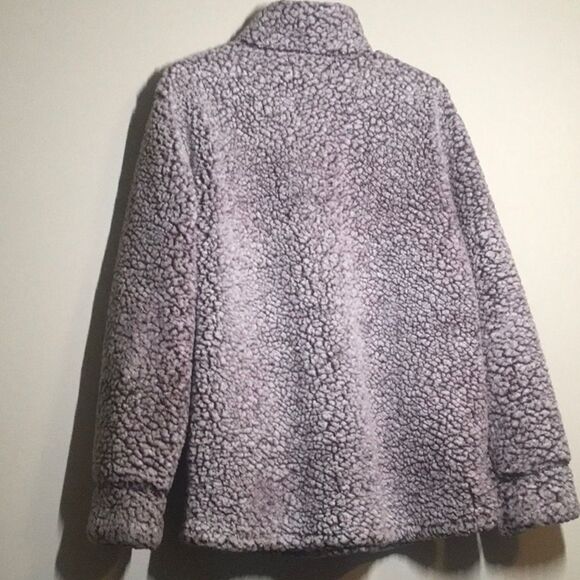 Zesica top women’s size large L Sherpa like quarter zip pullover - Picture 6 of 9